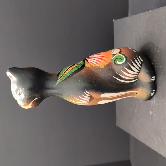 VGT, Mexican Tonala Folk Art Pottery Cat Figurine. - Picture 2 of 9